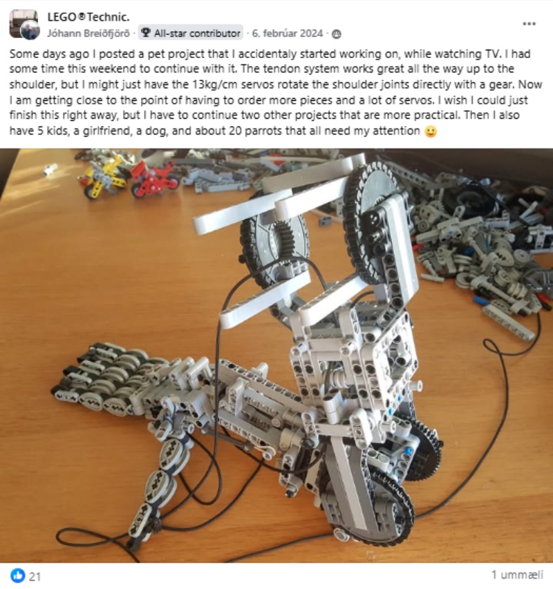 Early Robert development post.